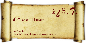Ősze Timur névjegykártya